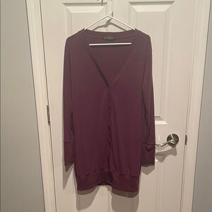 Merokeety Women's V-Neck Button Cardigan - Plum